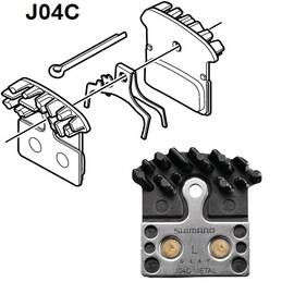 J04C フィン付メタルパッド押えバネ（割りピン）付き 適応シリーズ:XTR、XT、SLX、ALFINE等